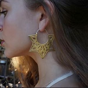 Geometric boho star earings